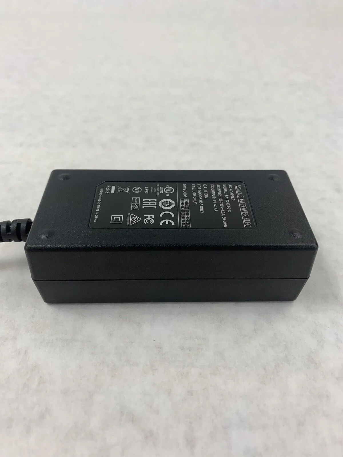 Genuine 4.8x1.7mm Edac AC/DC Adapter EA1024C2-050 Power Supply 5V 4A w/Cord