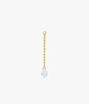 Gold Plated Ball Chain with Topaz Extender