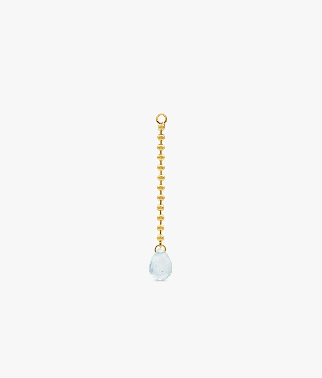 Gold Plated Ball Chain with Topaz Extender