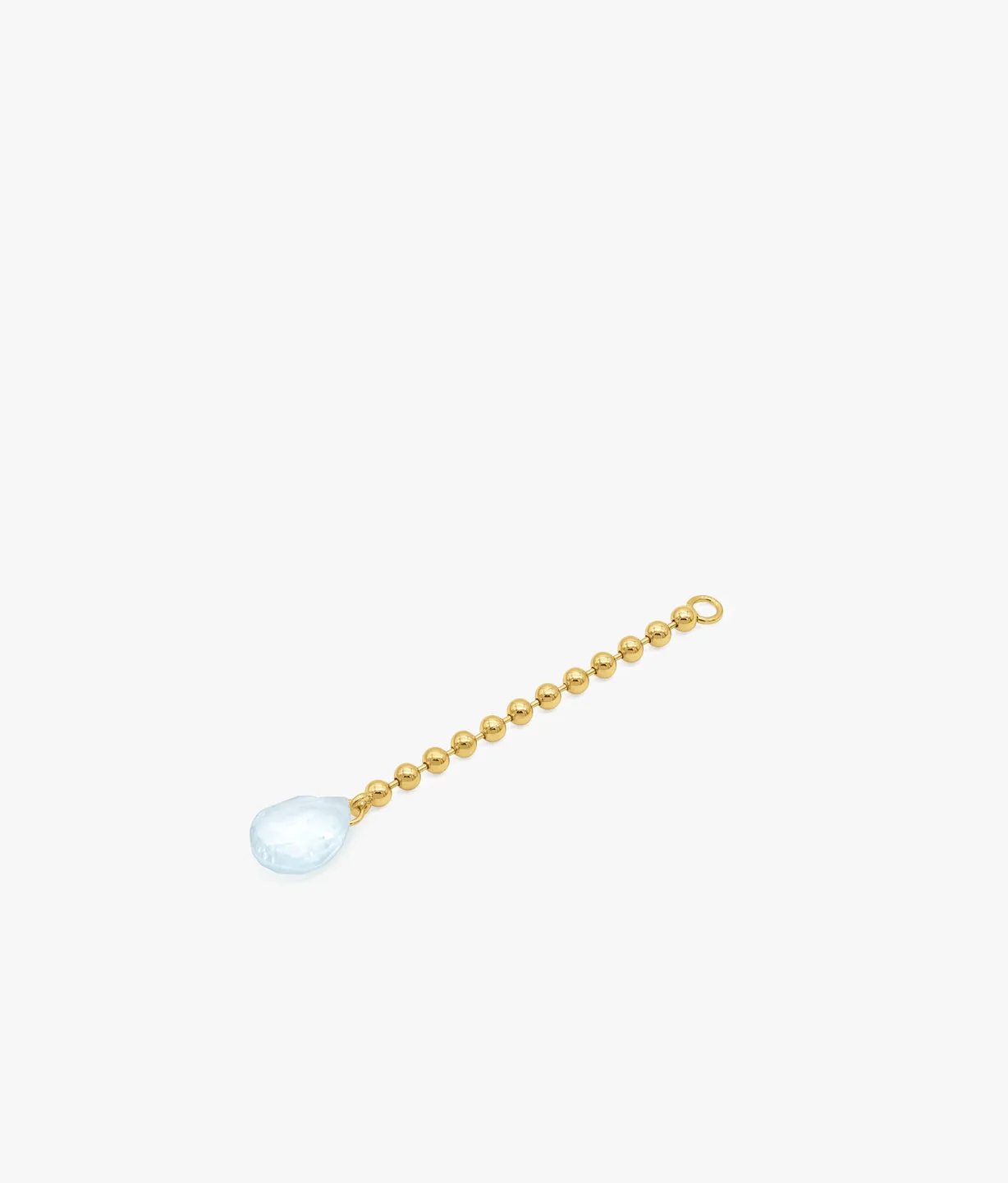 Gold Plated Ball Chain with Topaz Extender