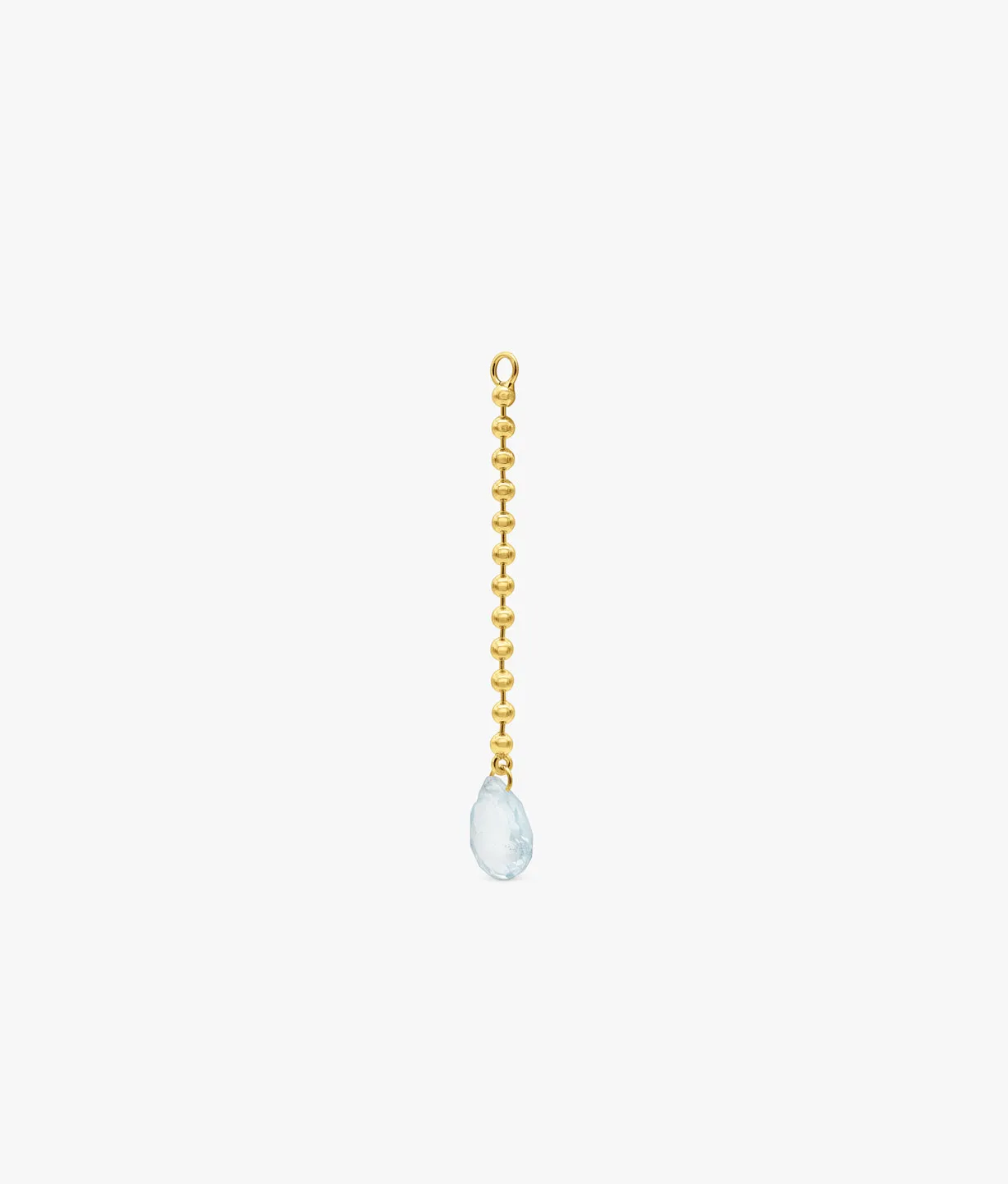 Gold Plated Ball Chain with Topaz Extender