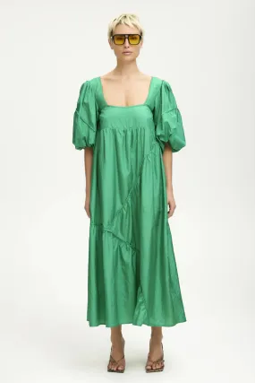 Hesla Short Sleeve Long Dress in Simply Green