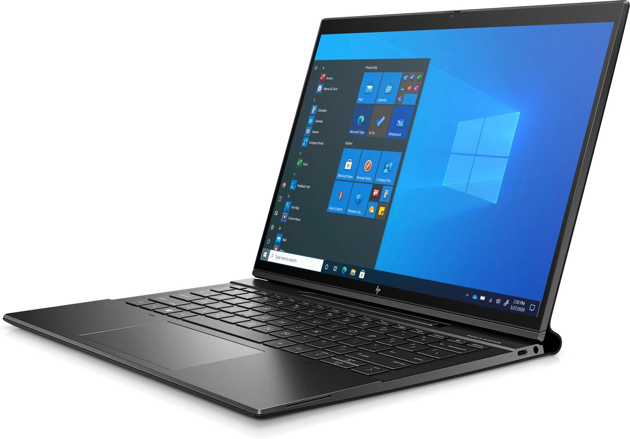 HP Elite Folio Hybrid (2-in-1) 34.3 cm (13.5") Touchscreen WUXGA  Qualcomm Snapdragon 8CX 8 GB LPDDR4x-SDRAM 256 GB SSD Wi-Fi 5 (802.11ac) Windows 10 Pro Black