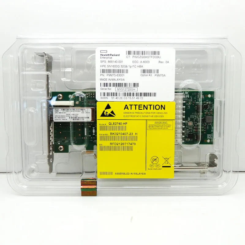 HP SN1600Q 32GB 1P FC Host Bus Adapter 868140-001 QLE2740-HP P9M75A-63001