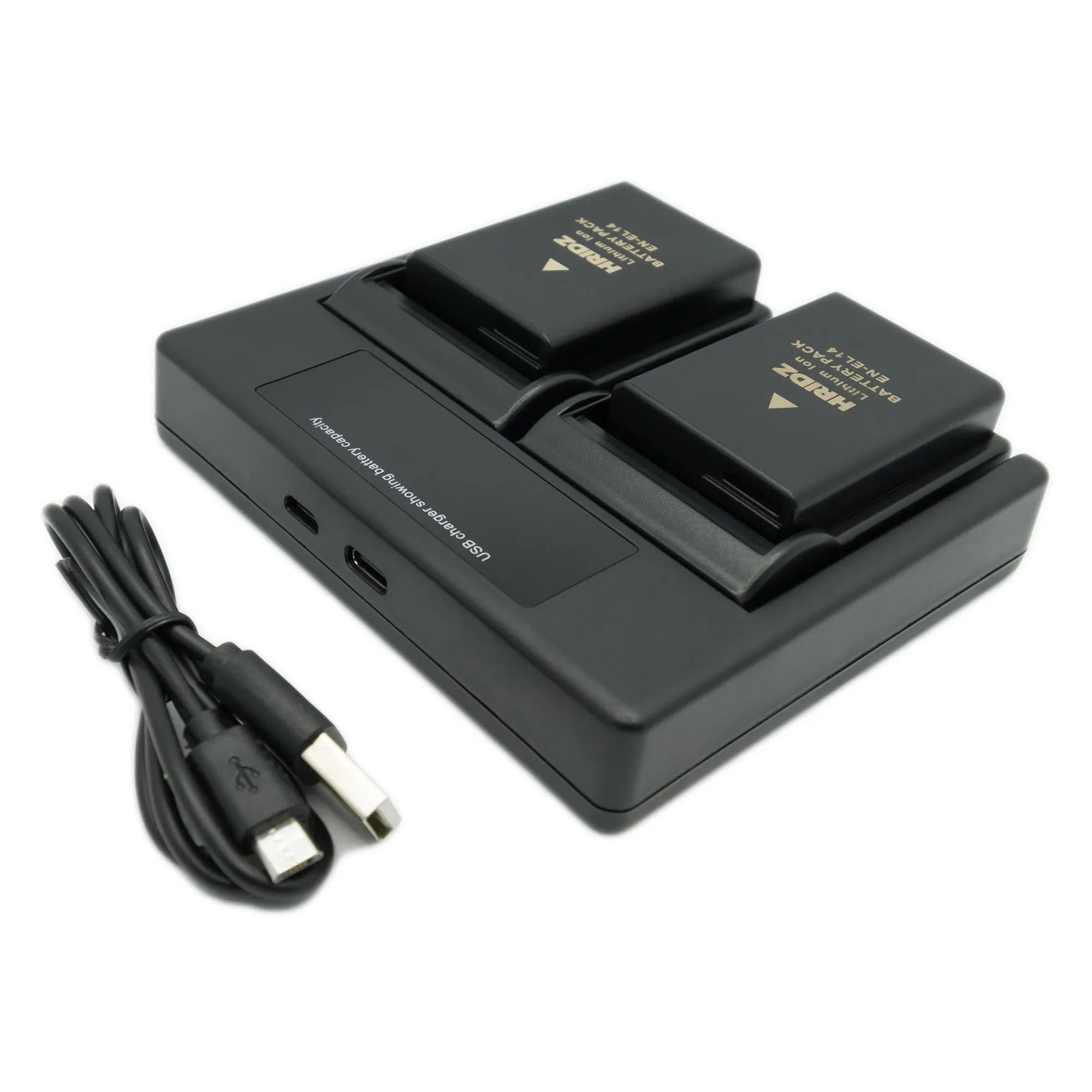 Hridz EN-EL14 Battery & Charger Set replacement for Nikon EN-EL14 Battery