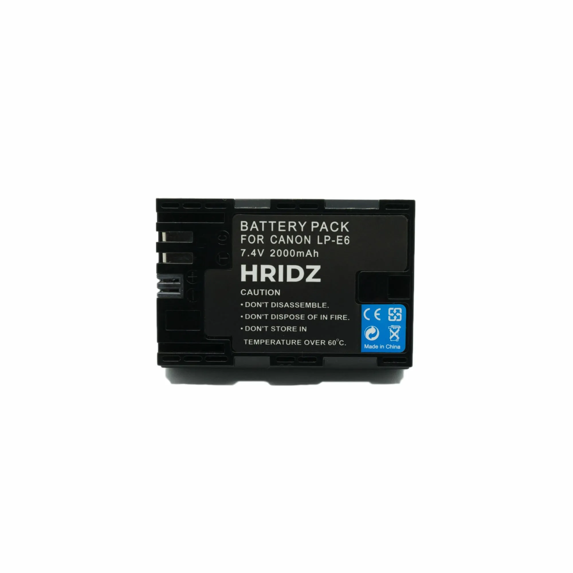 HRIDZ LP-E6 E6NH Batteries & Charger Pack for Canon R7 R6 5D 6D 7D 90D 80D 70D 60D E6NH