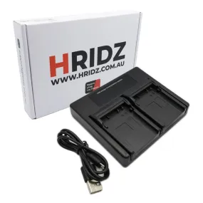 HRIDZ LP-E6 LP-E6NH Dual Battery Charger For Canon EOS R7 5D 6D 7D 80D 70D 60D LP-E6 60Da