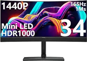 INNOCN 34" Mini LED Curved Ultrawide Gaming Monitor - 34M1R