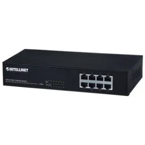 Intellinet Network Solutions 8-Port Fast Ethernet PoE  Switch, 140 Watt Power Budget, Desktop