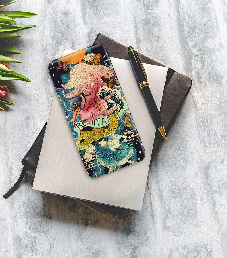 Japanese Ukiyo-e Goldfish Pattern USB Portable Charger Power Bank Creative Gift