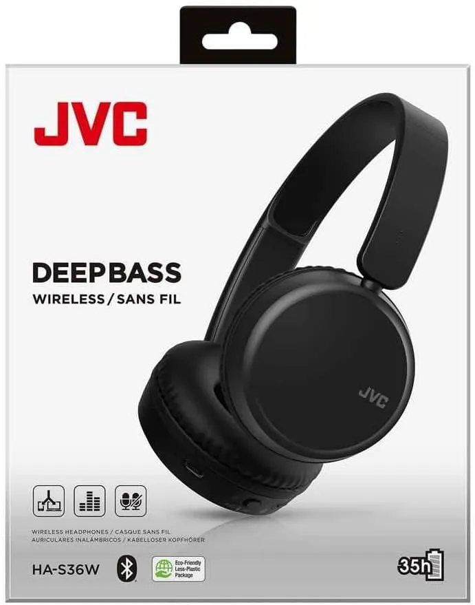 JVC HA-S36W-B Headphones - Black