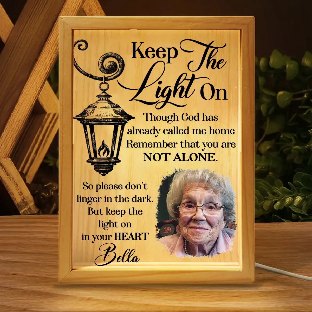 Keep The Light On - Personalized Frame Light Box