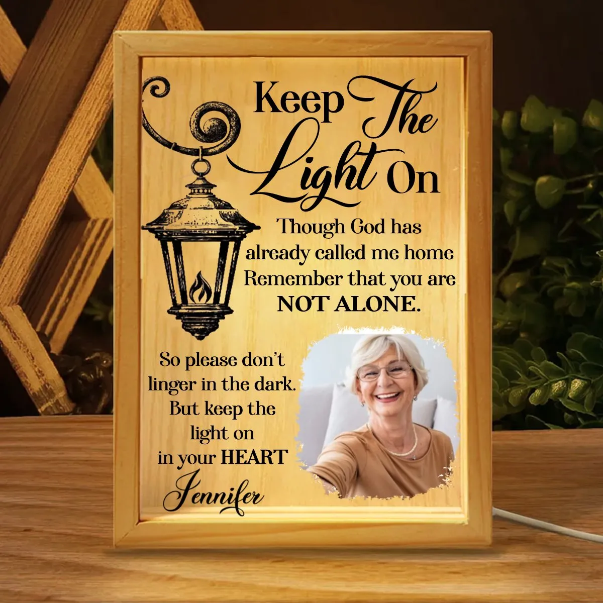 Keep The Light On - Personalized Frame Light Box