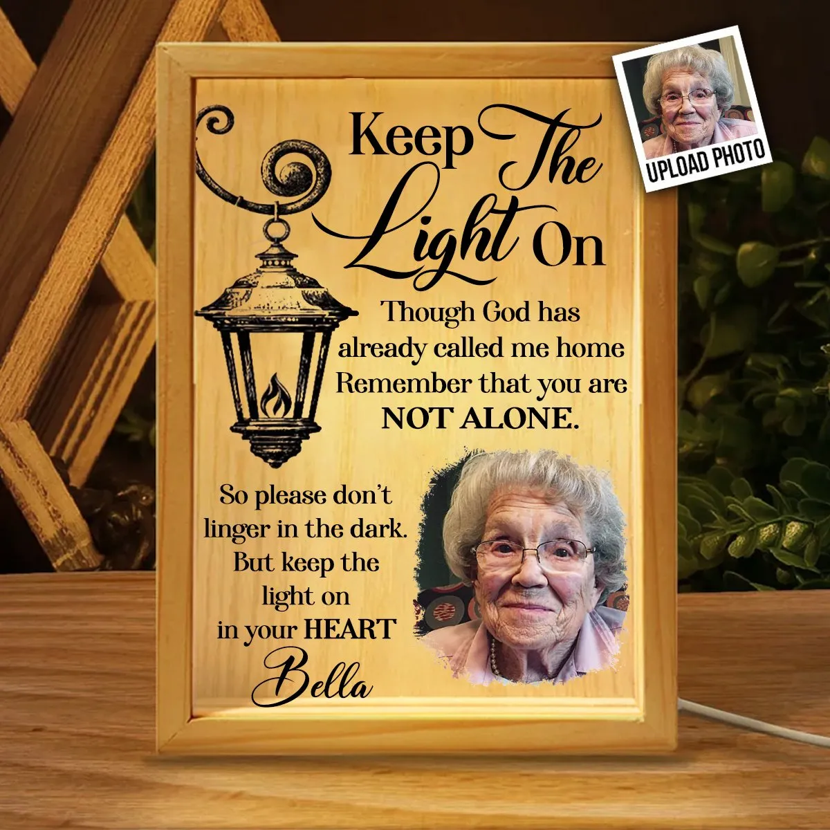 Keep The Light On - Personalized Frame Light Box