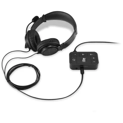 Kensington K83300WW Universal 3-In-1 Pro Audio Headset Switch Bluetooth/USB-C/USB-A/3.5mm