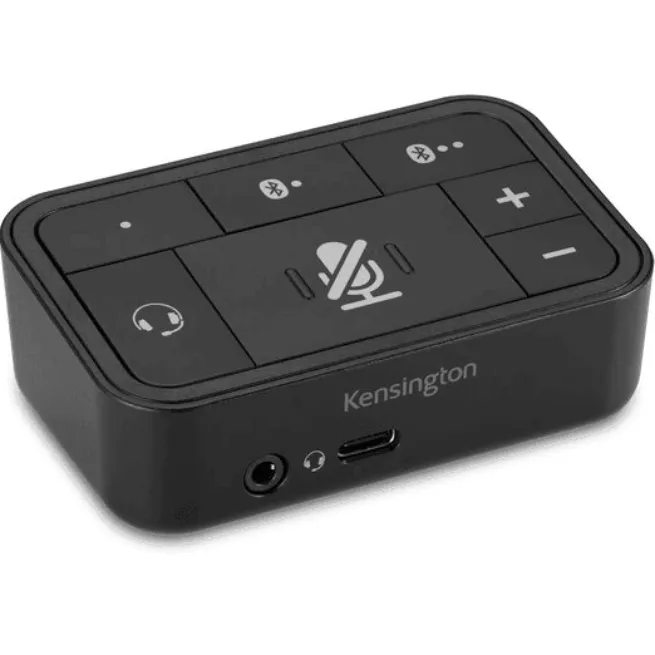 Kensington K83300WW Universal 3-In-1 Pro Audio Headset Switch Bluetooth/USB-C/USB-A/3.5mm