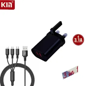 Kin 3 In 1 Fast Charger K-C005