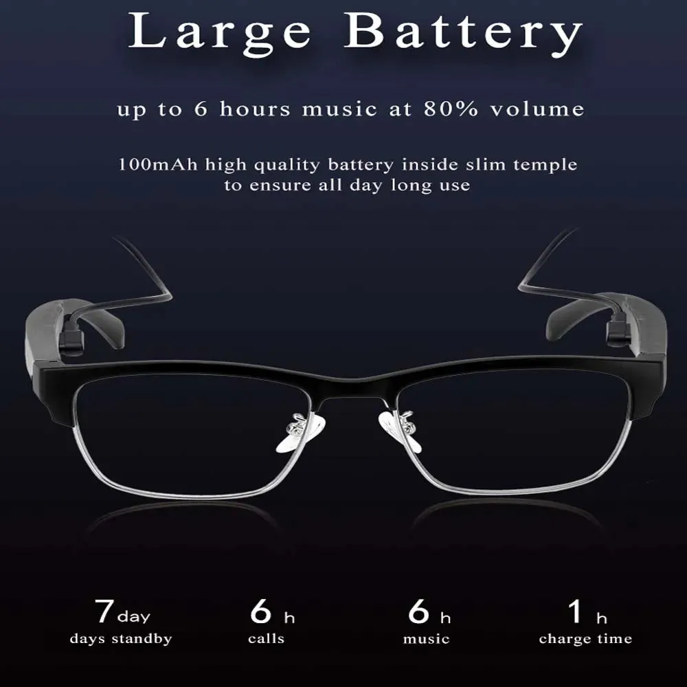 Ky Smart Glasses Wireless Bluetooth Call Audio Glasses Hands-Free Calling Music Control Audio Sports Glasses Wireless Headphones