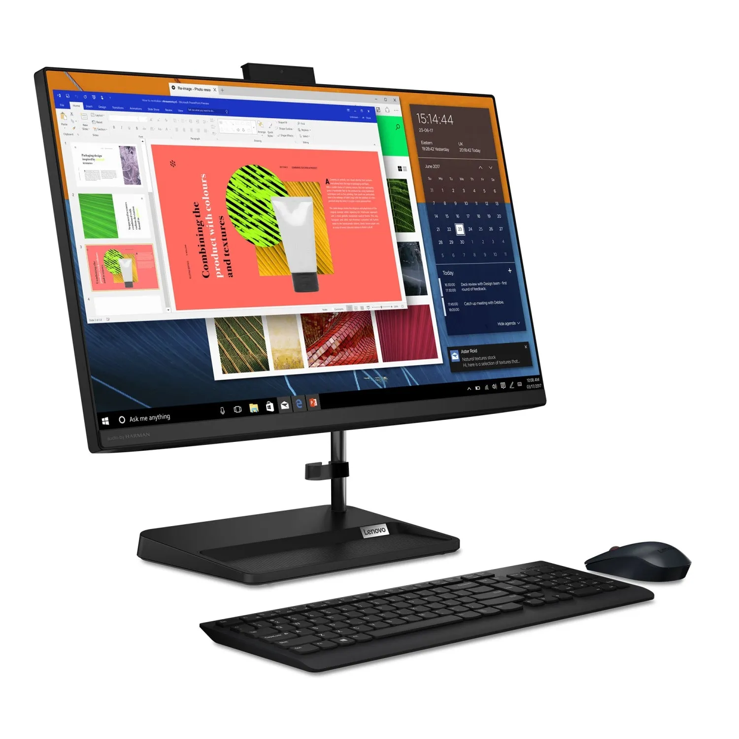 Lenovo IdeaCentre AIO 3 Desktop, 23.8" FHD IPS Touch 250 nits, Ryzen 5 5500U, AMD Radeon Graphics, 8GB, 512GB, Win 11 Home