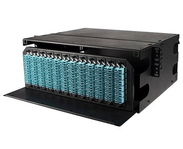 LGX Fiber Patch and Splice Panel, High Density, Slide-Out, 4U, 12 Adapter Panel Capacity