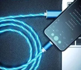 LIT™ - LED Magnetic Charging Cable for iPhone & Android USB Type C Cable Magnetic Cable LED Lighting fast Charging USB Micro Charger Cable Wire Huawei Samsung