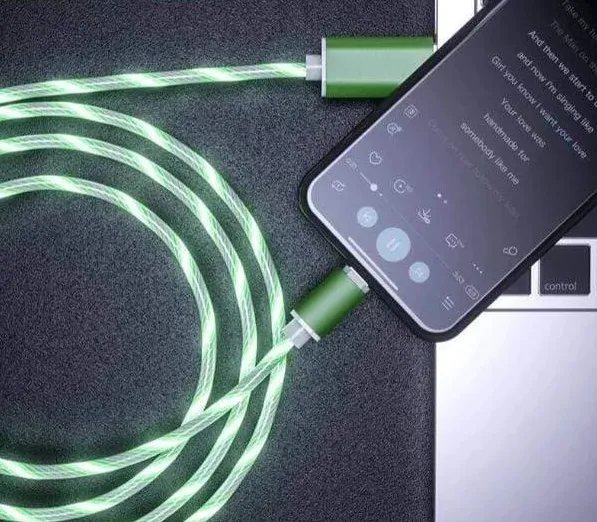 LIT - LED Magnetic Charging Cable for iPhone & Android USB Type C Cable Magnetic Cable LED Lighting fast Charging USB Micro Charger Cable Wire Huawei Samsung