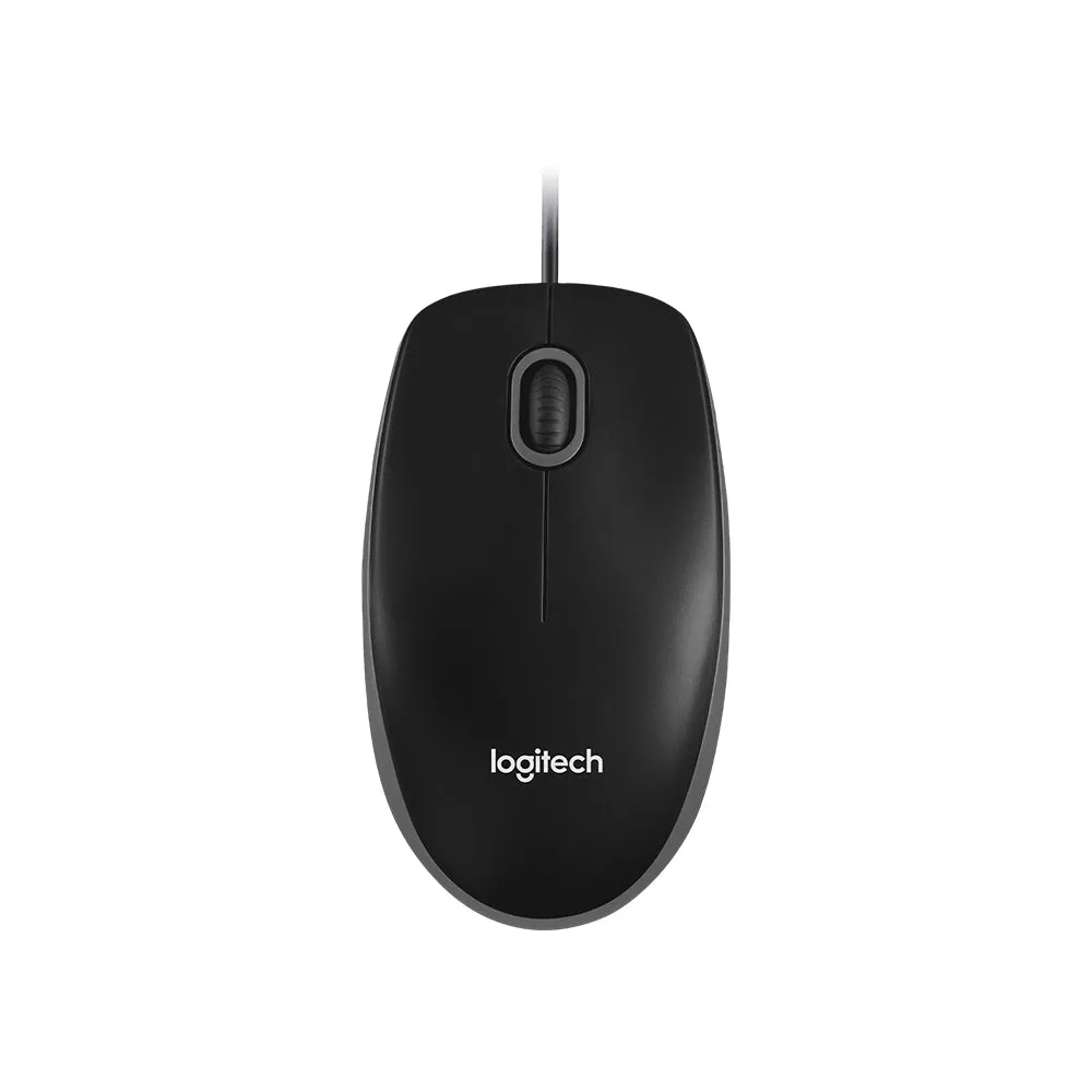 Logitech B100 Portable Wired USB Mouse with 800 DPI, Optical Sensor for PC, Mac, and Linux