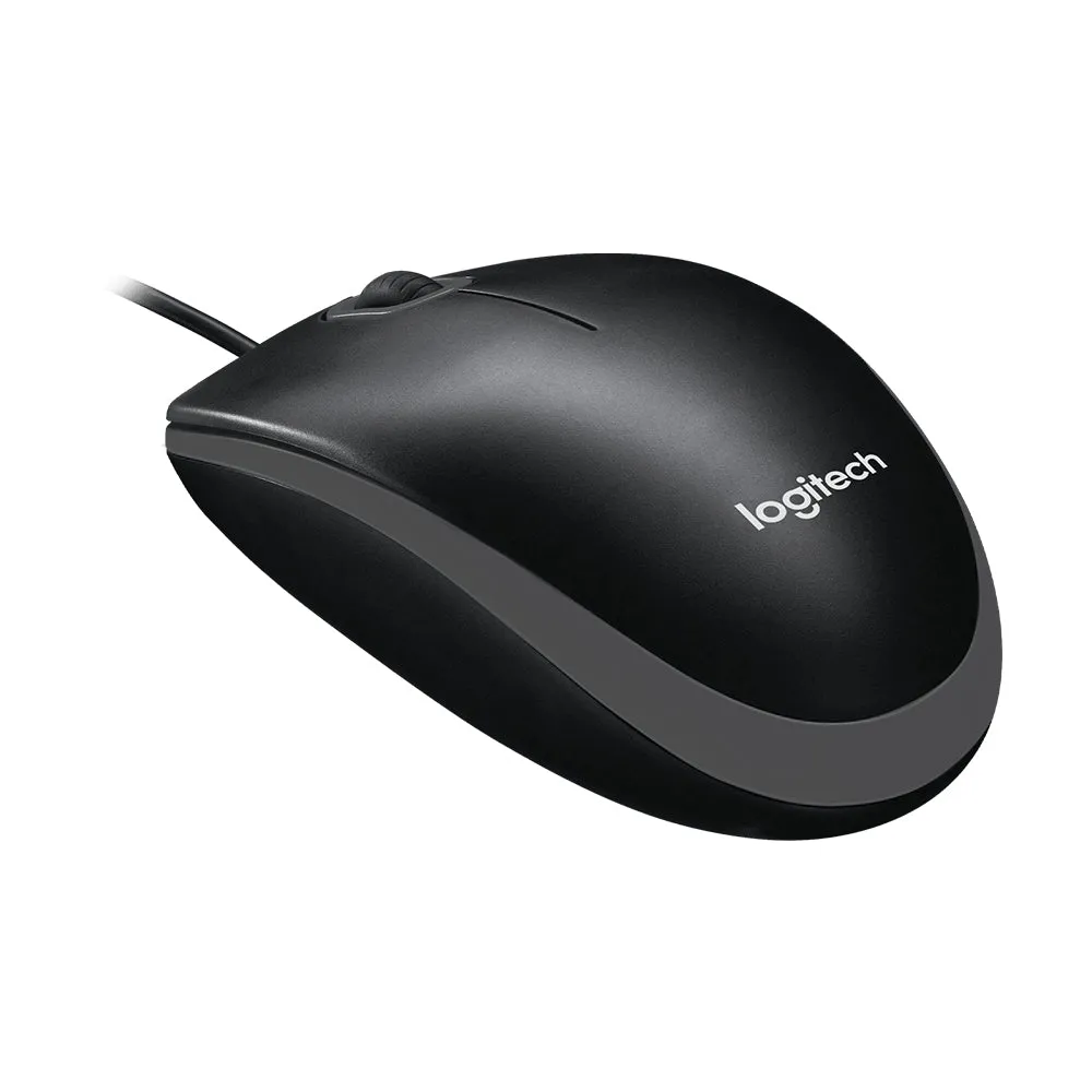 Logitech B100 Portable Wired USB Mouse with 800 DPI, Optical Sensor for PC, Mac, and Linux