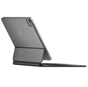 Magic Keyboard for iPad AIR 4/5 Textured CARBON Fibre Skin - Grey Metallic