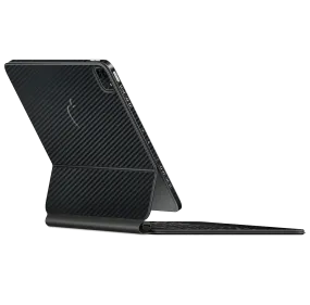 Magic Keyboard for iPad Pro 12.9" (Gen 3-4) 3D Textured CARBON Fibre Skin - BLACK