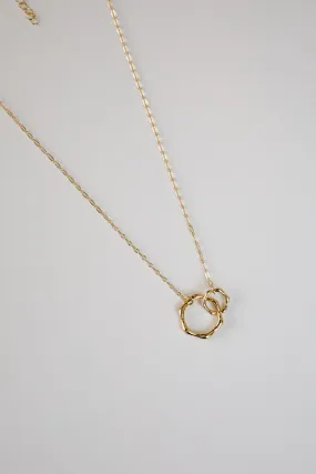 Mallory Gold Circle Charm Necklace