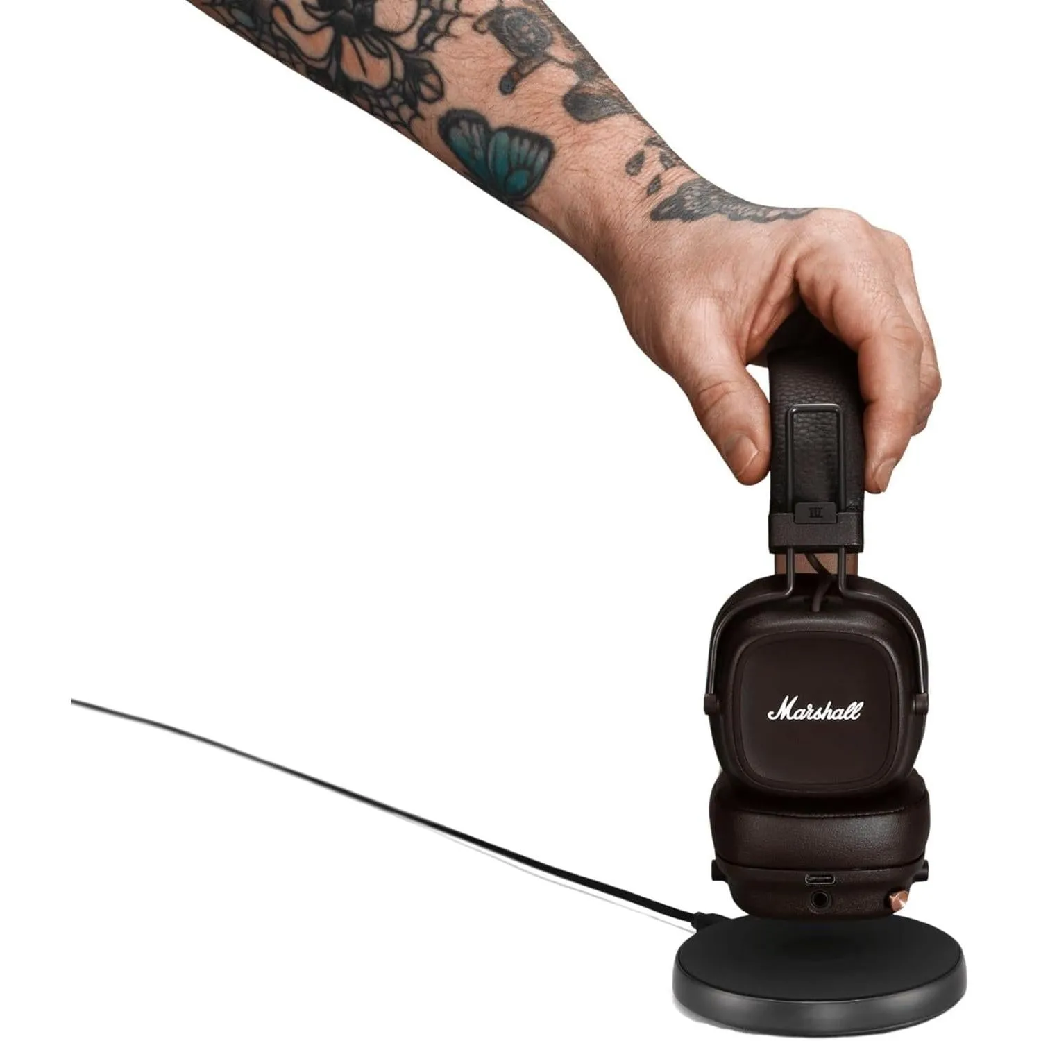 Marshall Bluetooth On-Ear Headphones with Built-in Microphone MAJORIVBRWN