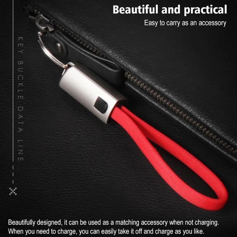 Micro USB Type C Fast Charging Mobile Phone Charger Cable for Samsung Galaxy - Xiaomi Portable Keychain USB Data Cable