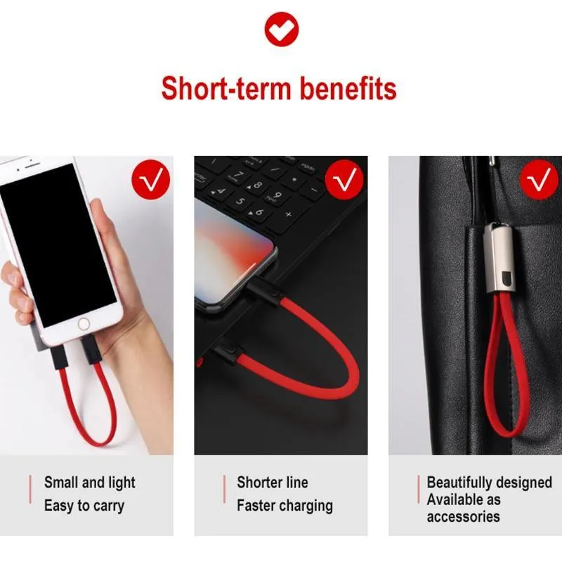 Micro USB Type C Fast Charging Mobile Phone Charger Cable for Samsung Galaxy - Xiaomi Portable Keychain USB Data Cable