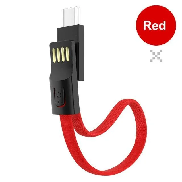 Micro USB Type C Fast Charging Mobile Phone Charger Cable for Samsung Galaxy - Xiaomi Portable Keychain USB Data Cable