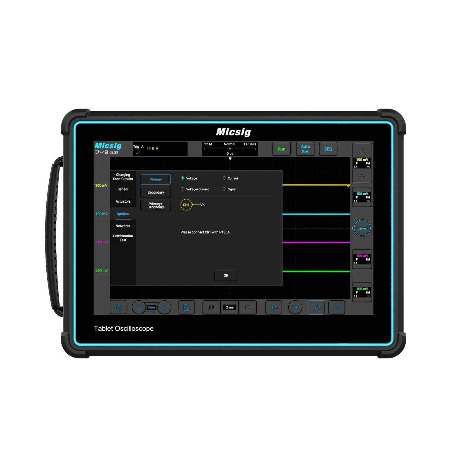 Micsig ATO-Series Automotive Tablet Oscilloscope 4 Channels 100MHz, ATO1004A