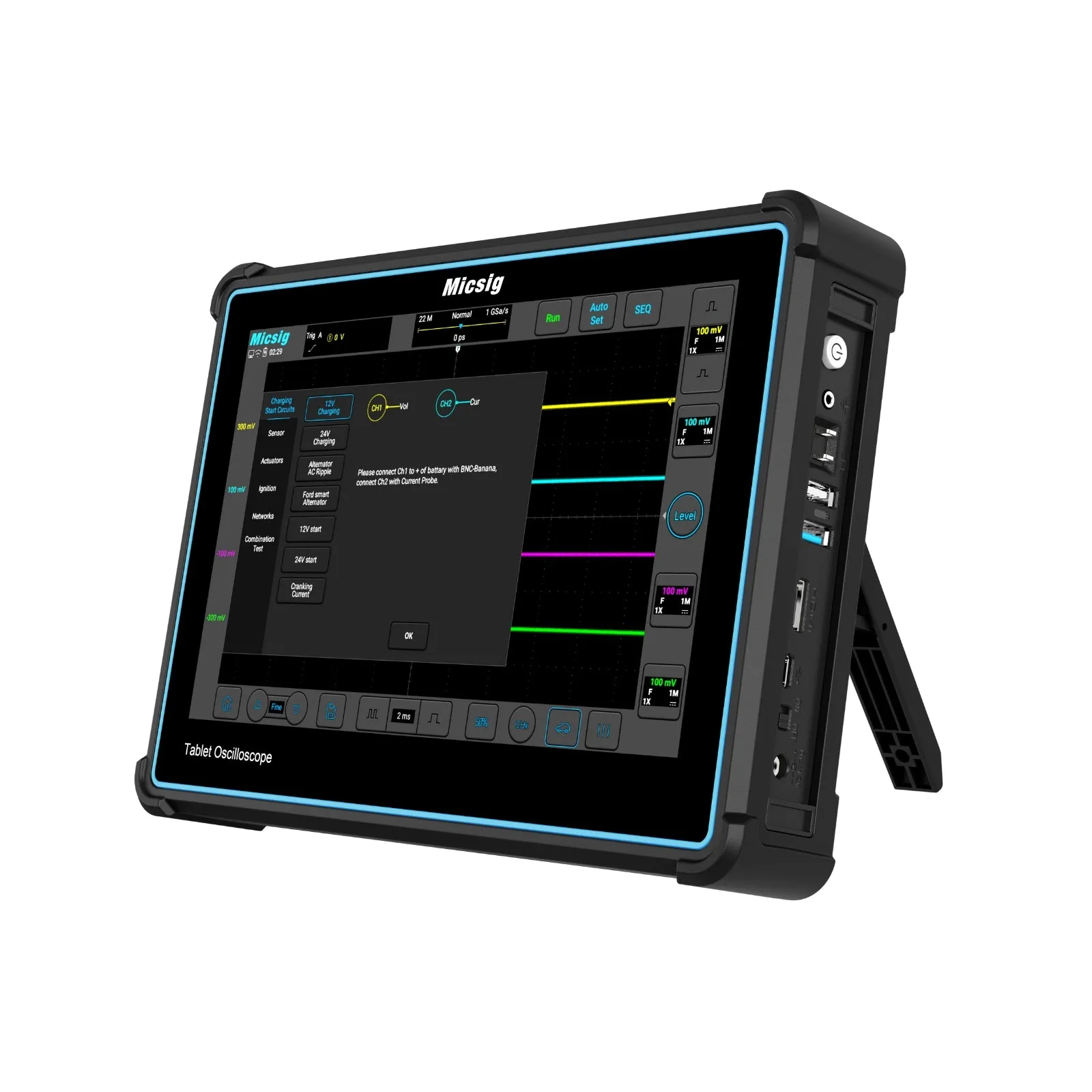 Micsig ATO-Series Automotive Tablet Oscilloscope 4 Channels 100MHz, ATO1004A