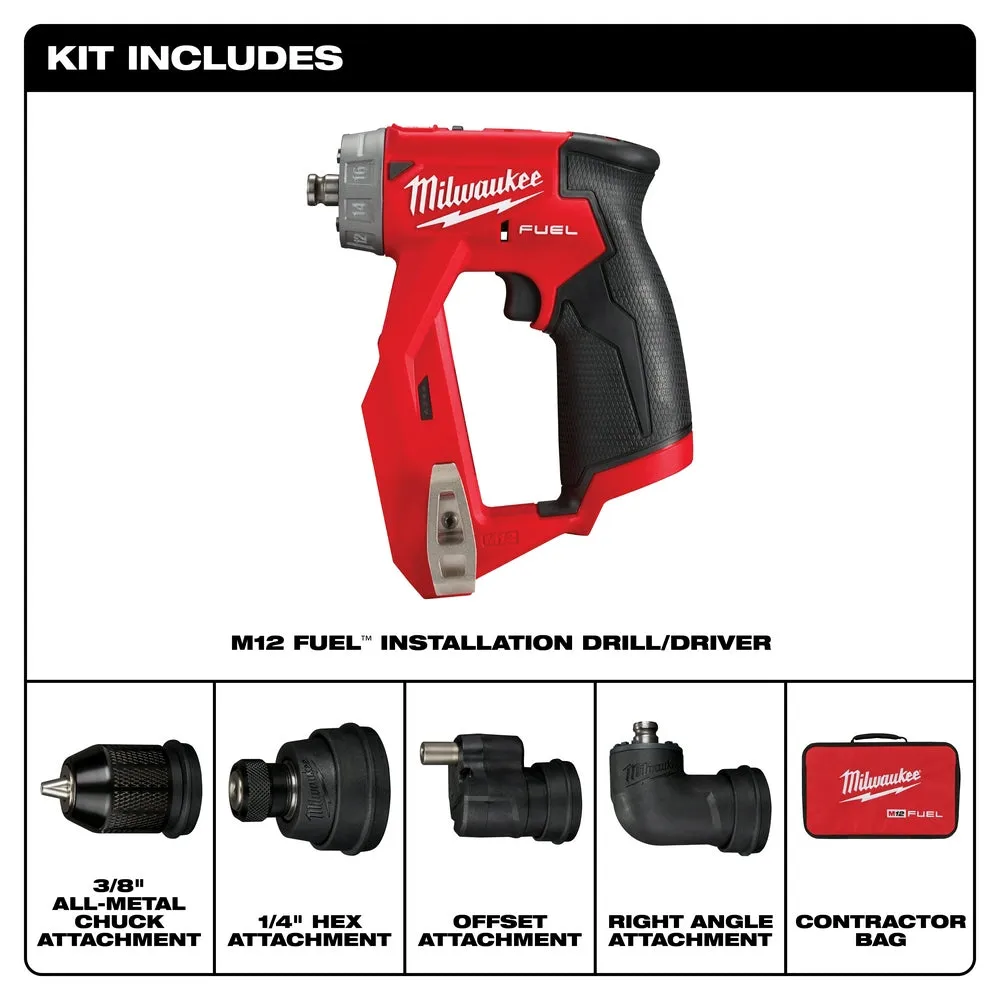 Milwaukee 2505-80 M12 FUEL 12V 4-in-1 Install Drill/Driver -Bare Tool - Recon