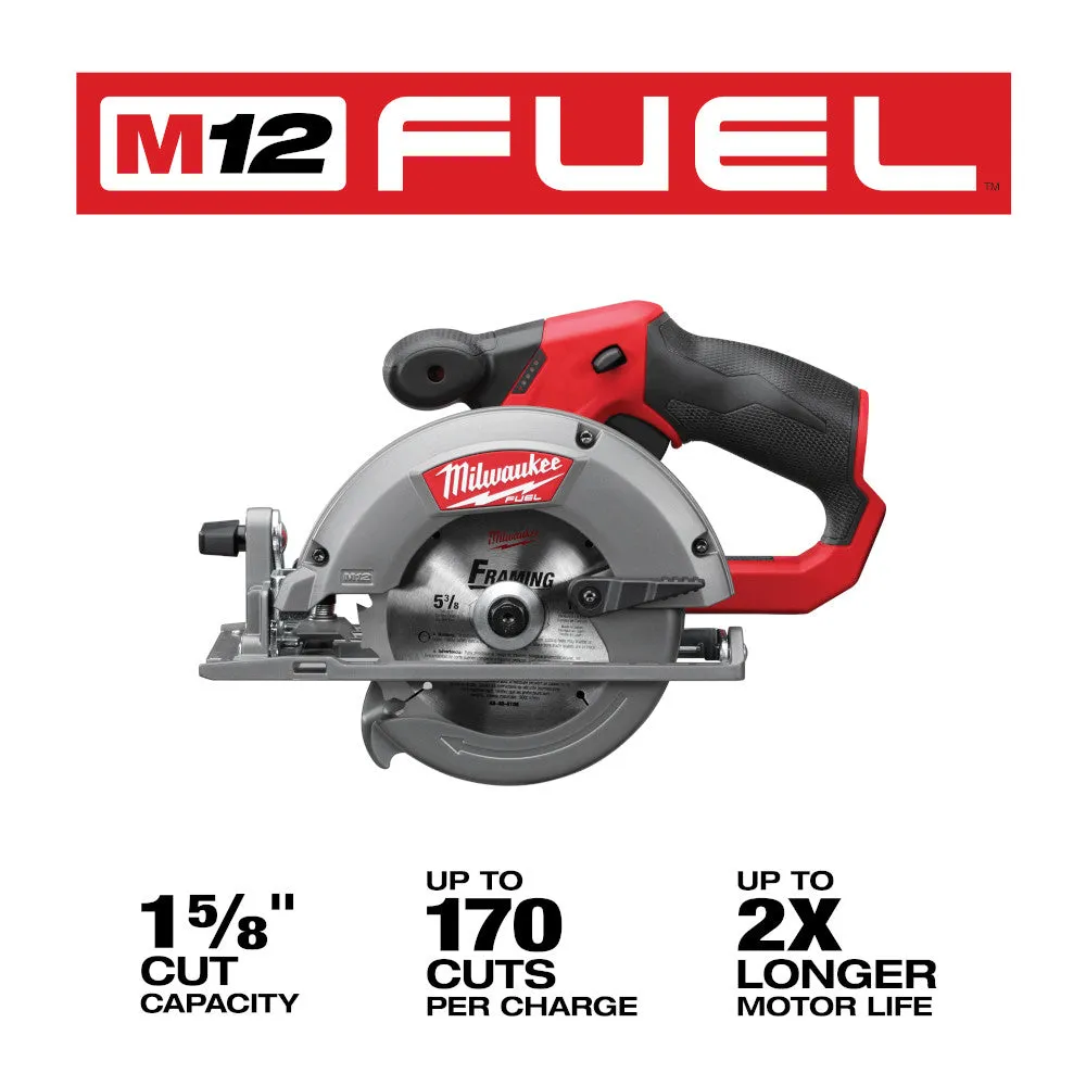 Milwaukee 2530-20 M12 FUEL 12V 5-3/8" Circular Saw w/ Carbide Blade - Bare Tool