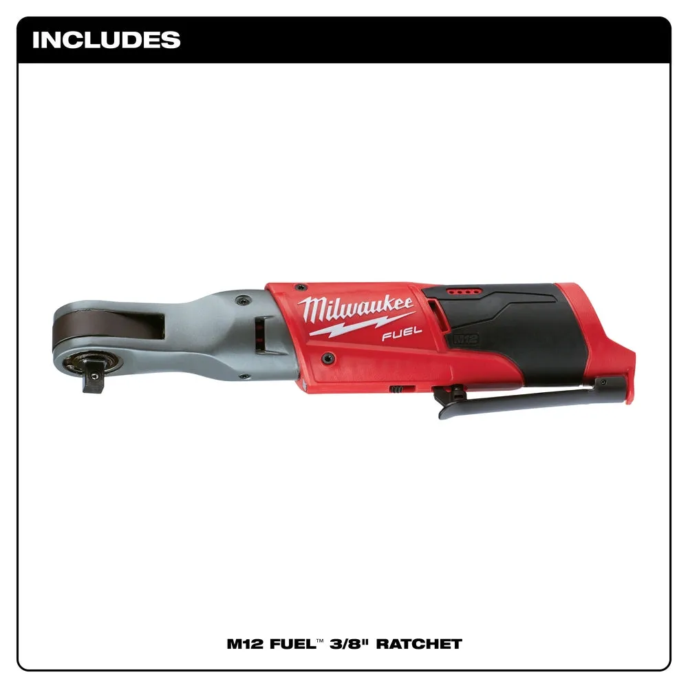 Milwaukee 2557-20 M12 FUEL 12V 3/8-Inch 55-Ft-Lbs. Cordless Ratchet - Bare Tool