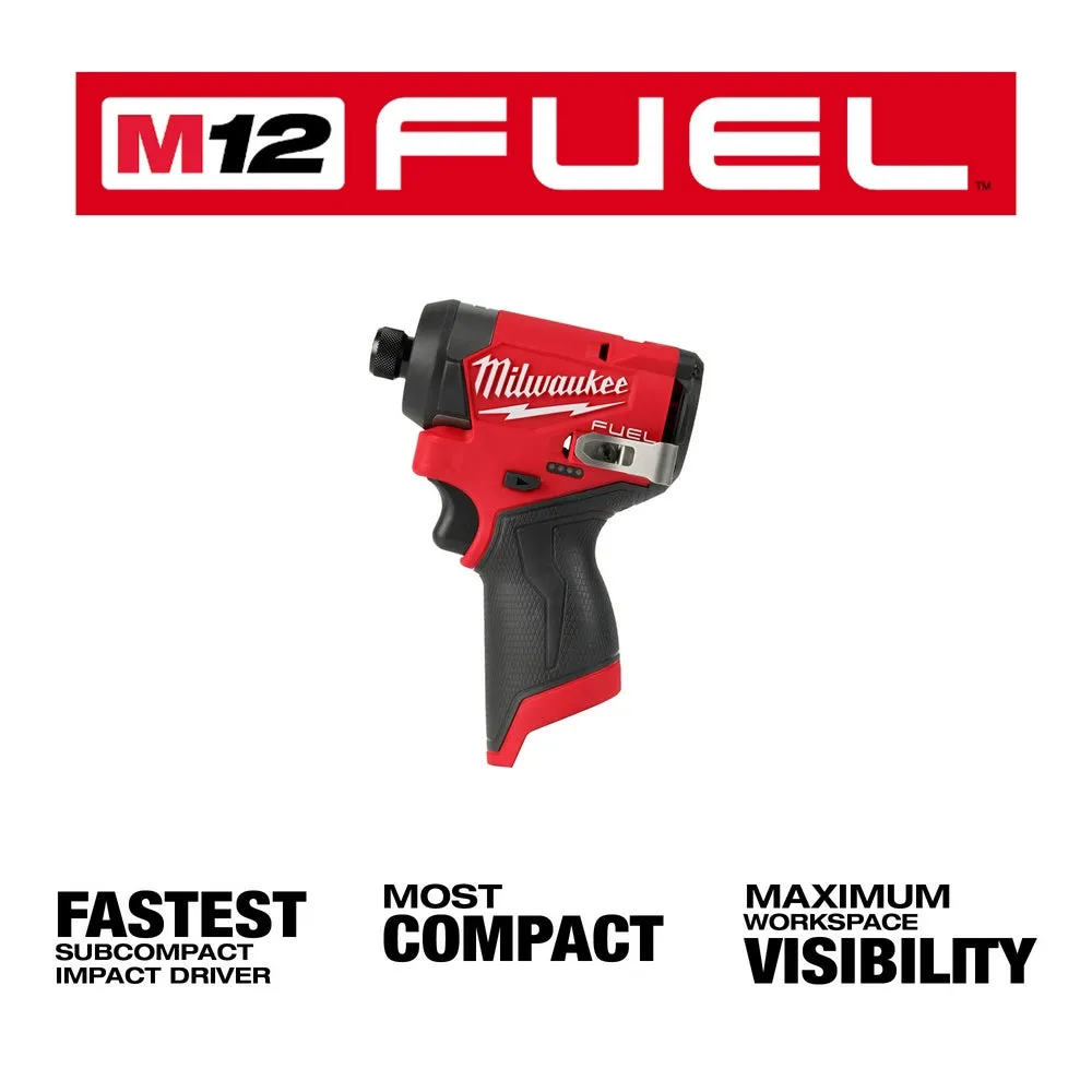 Milwaukee 3453-80 M12 FUEL 12V 1/4" Hex Impact Driver - Bare Tool - Recon