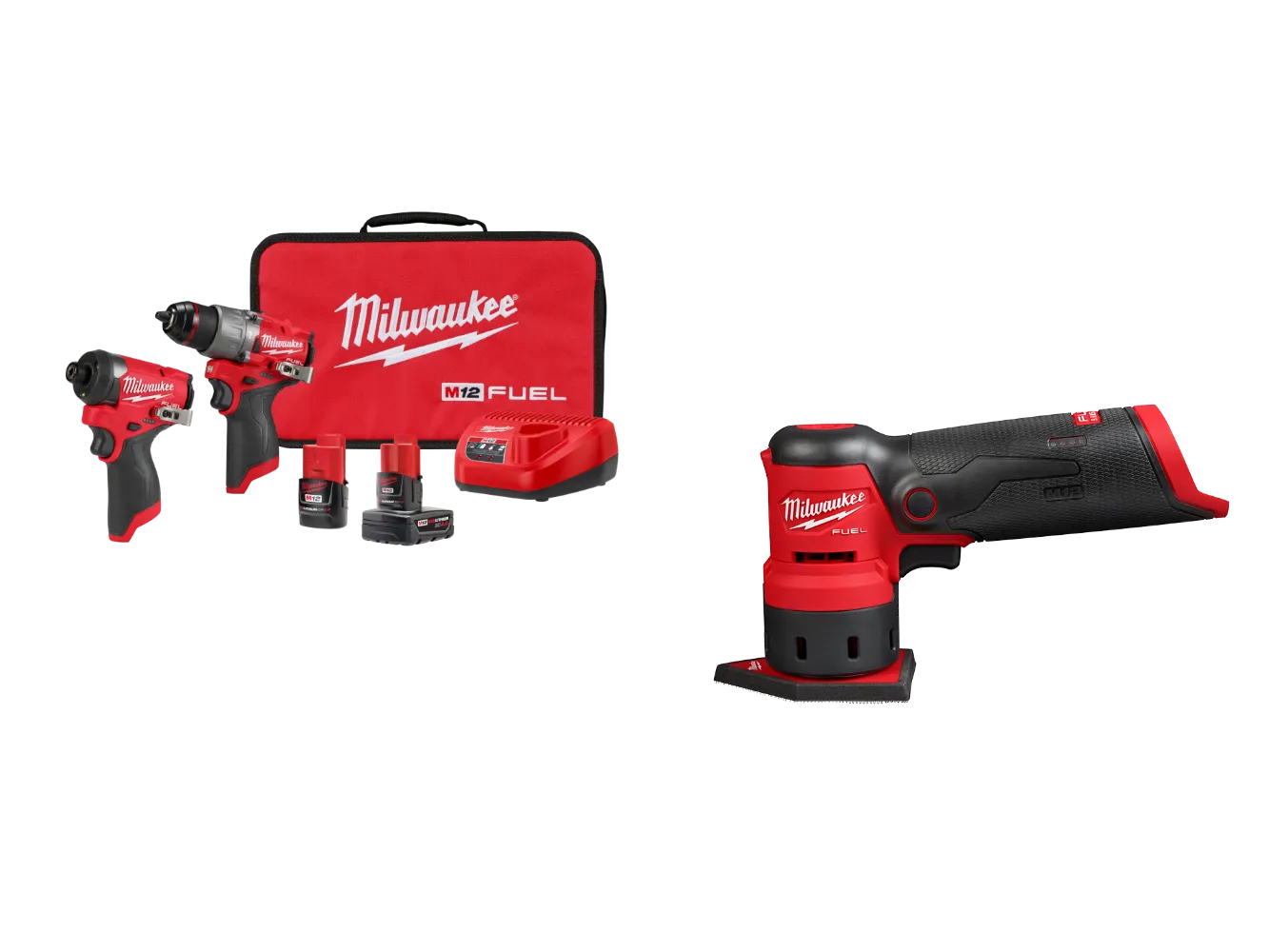 Milwaukee 3497-22BS M12 FUEL 12V 2-Tool Combo Kit w/ M12 Detail Sander