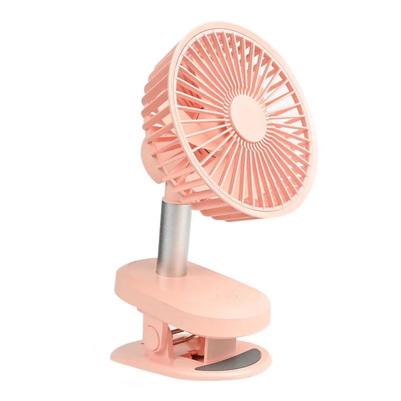 Mini fan hanging neck holding clip shaking head desktop air cooler usb air conditioner portable charging fan office