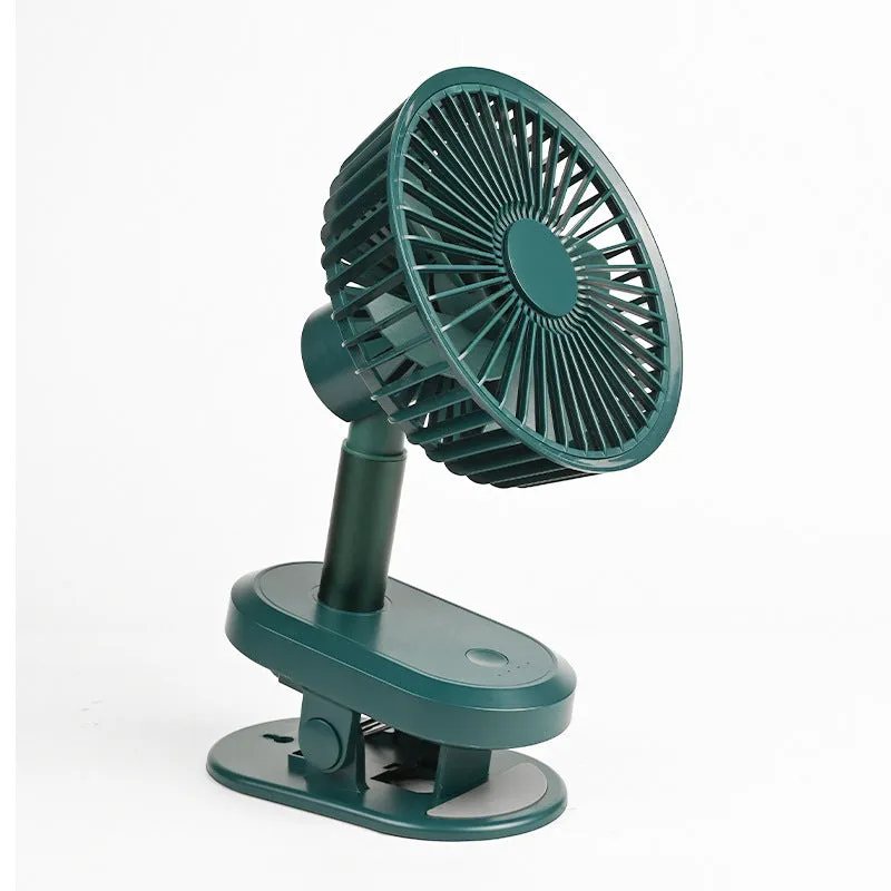 Mini fan hanging neck holding clip shaking head desktop air cooler usb air conditioner portable charging fan office