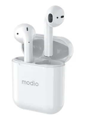 Modio ME1 True wireless stereo headset(White) with free case(Black)