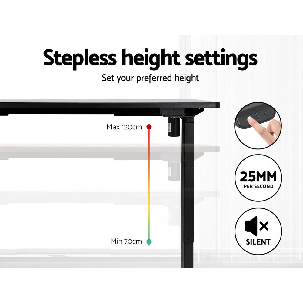 Motorised Adjustable Standing Desk 140CM Black - Artiss