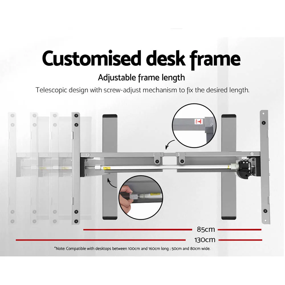 Motorised Adjustable Standing Desk 140CM White - Artiss