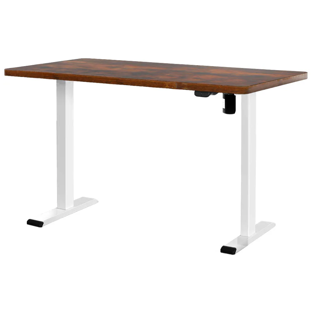 Motorised Adjustable Standing Desk, Rustic Brown, 120CM - Artiss