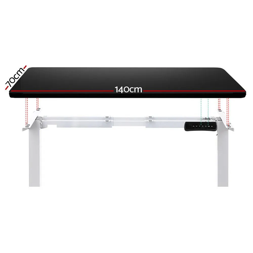 Motorised Dual Motor Standing Desk 140CM Black - Artiss