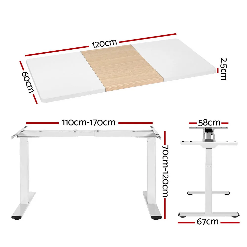 Motorised Dual-Motor Standing Desk Frame 120CM - Artiss